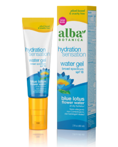 hydration sensation water gel broad spectrum spf 18 front 2oz