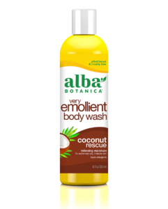 very emollient™ coconut rescue bath & shower gel front 12oz