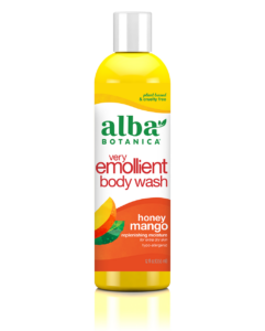very emollient™ honey mango bath & shower gel front 12oz